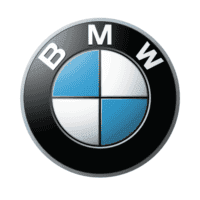 BMW logo with black, blue, and white colors.