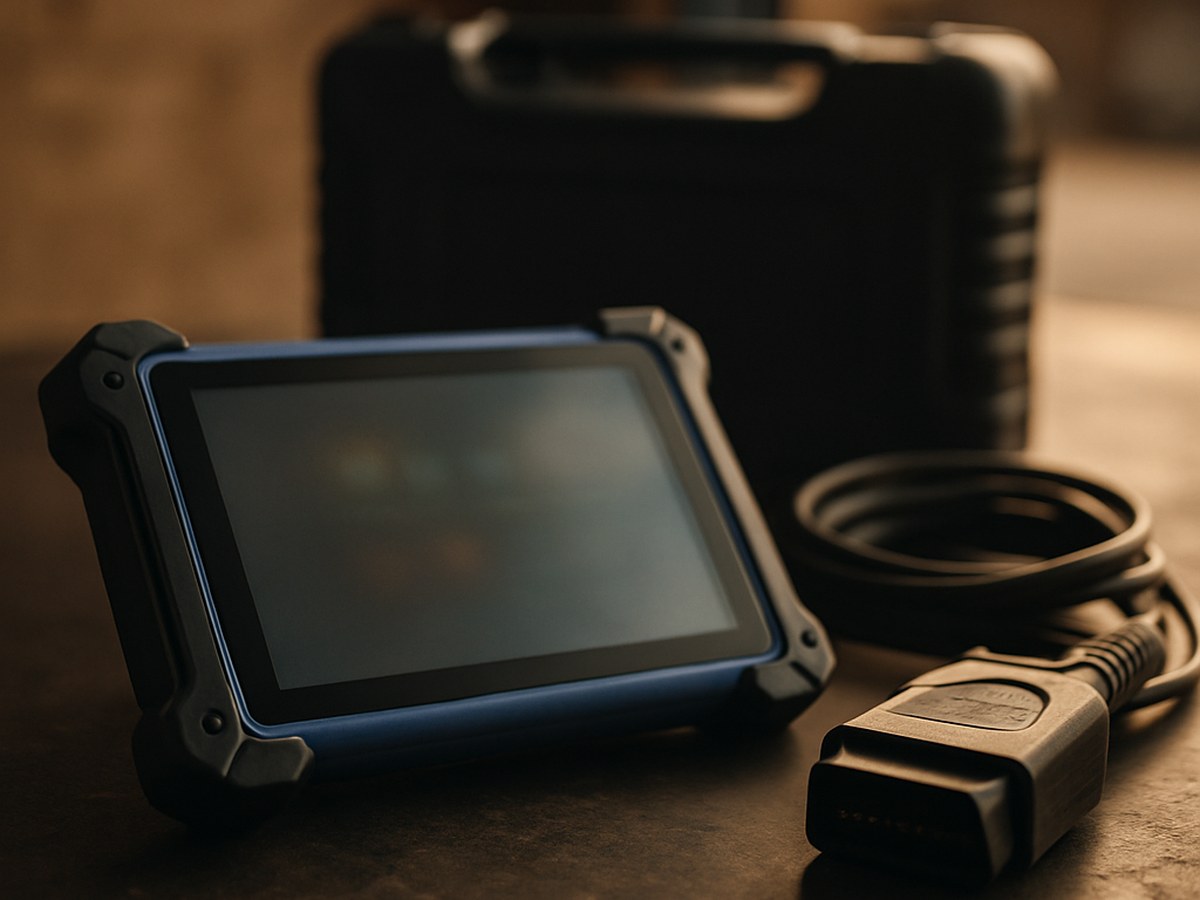 The Autel IM608 Pro diagnostic tablet used to run the Ford incode/outcode key learning and enrol the new smart key through the Body Control Module
